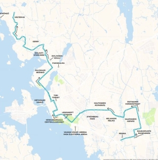 Bilden visar Lifts linjen från söder till norr.