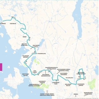 Bilden visar Liftis linjen 2 från söder till norr.