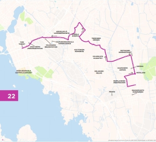 Bilden visar Liftis linjen 5 från öst till väst.