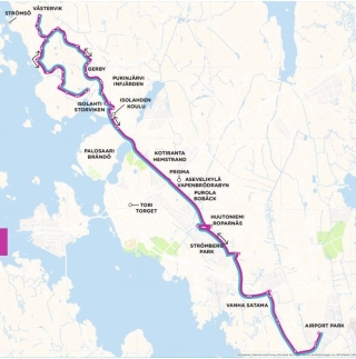 Bilden visar Liftis linjen 9.