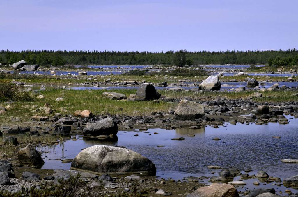 The land uplift creates new land each year.