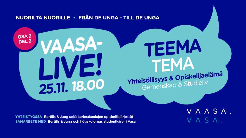 Vaasa-livelähetys 25.11. some-kanavilla