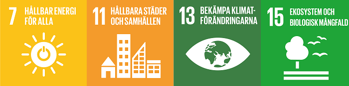 Målen för klimatneutrala Vasa: 7, 11, 13 och 15