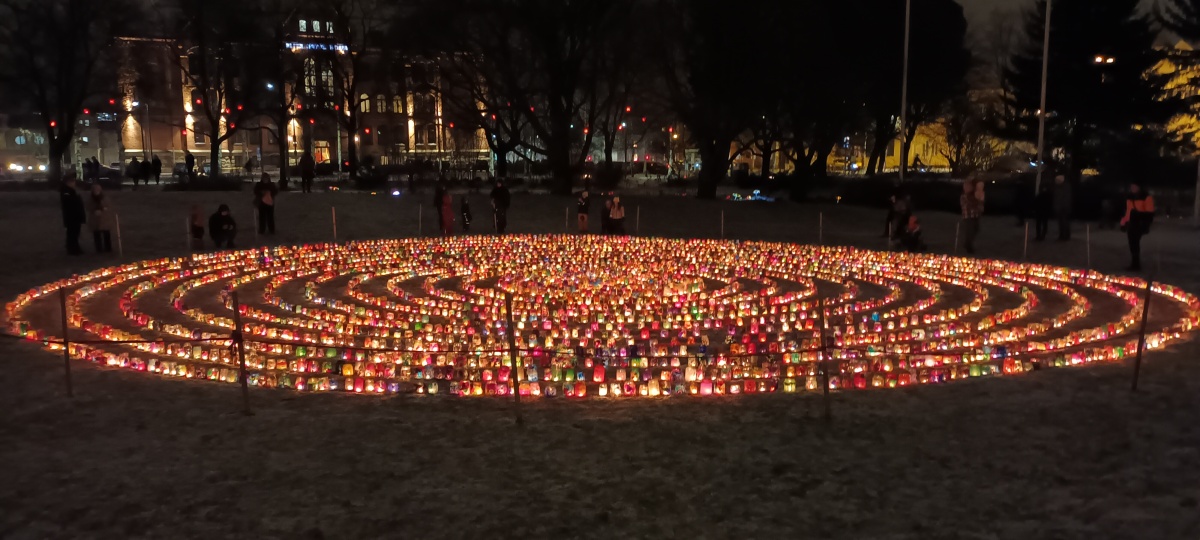 Children's lanterns in the Sister City Park, 2022.