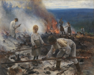 Eero Järnefelt: Kaski (1893), Kansallisgalleria / Ateneumin taidemuseo. Kuva: Kansallisgalleria / Yehia Eweis.